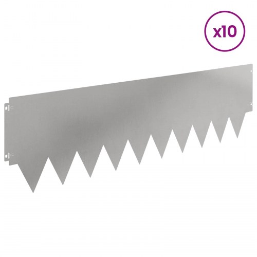 Plænekant i metal - 10 stk fleksibel bedkant, 103 × 30 cm