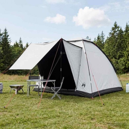 Camping telt - hvid blackout, 190 × 140 × 105 cm, polyester og stål