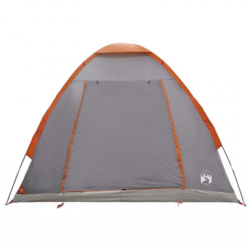 Camping telt - grå/orange 2-personers i polyester og stål