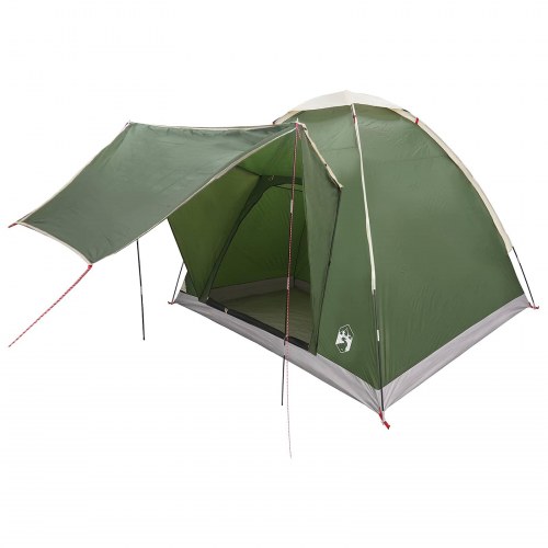 Camping telt med tag - grøn 2-personers i polyester og stål
