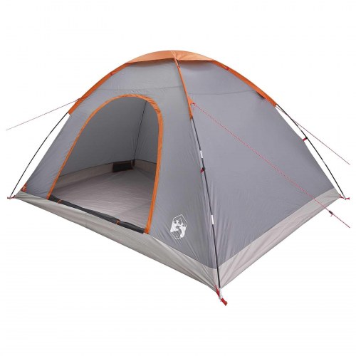 Camping telt med tag - grå/orange 335 × 275 × 180 cm