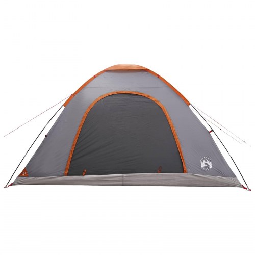 Camping telt med tag - grå/orange 335 × 275 × 180 cm
