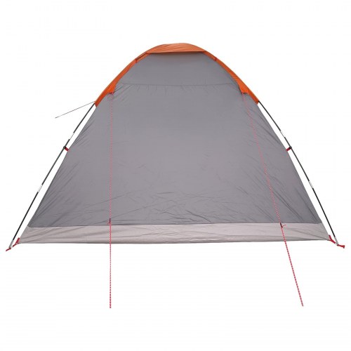 Camping telt med tag - grå/orange 335 × 275 × 180 cm