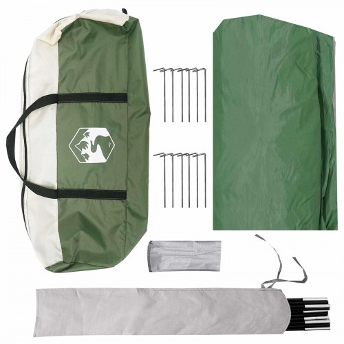 Camping tarp vandafvisende - Grøn 690 × 580 × 255 cm