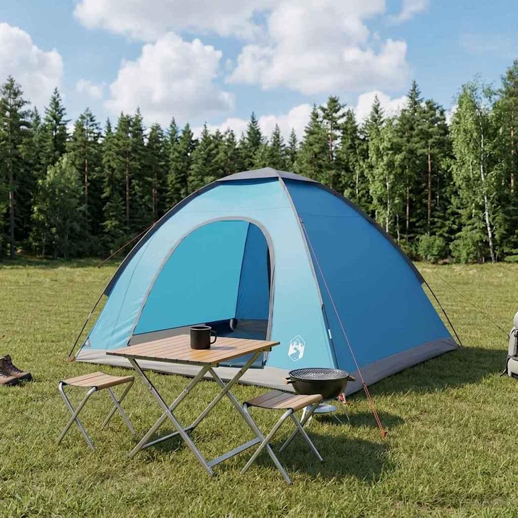Camping telt med luftventil - blå 275 × 215 × 125 cm, 4-personers billede