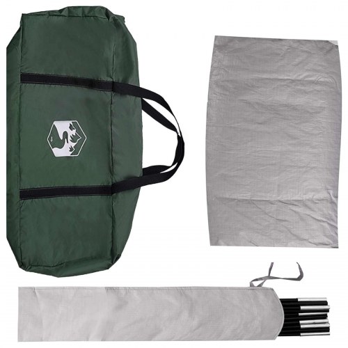 Bil-telt med tag - army grøn, 200 × 170 × 170 cm, polyester og stål