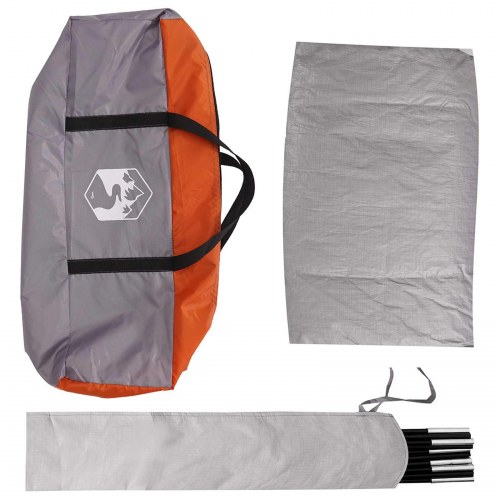 Bil telt - grå/orange 200 × 170 × 170 cm i polyester og stål