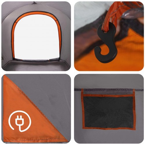 Bil telt - grå/orange 200 × 170 × 170 cm i polyester og stål
