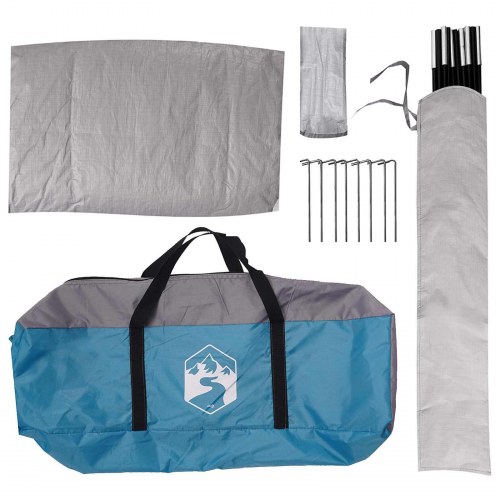 Bil telt med tag - blå 239 × 210 × 210 cm, polyester og stål