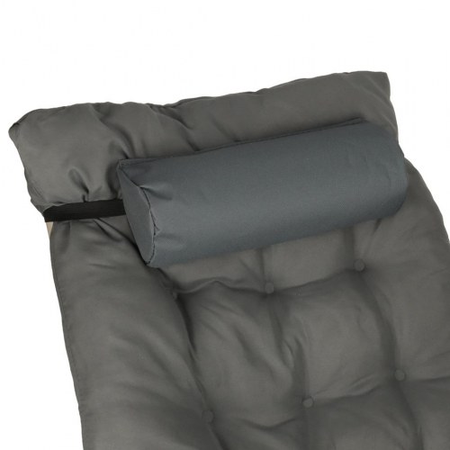 Sammenklappelig have- og strandstol med pude - grå (OUTLET B)