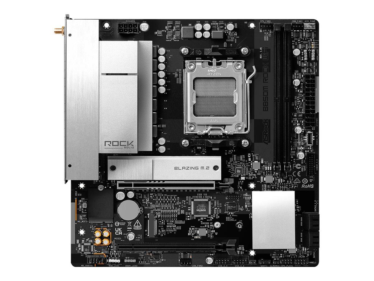 ASRock B850M Rock WiFi - micro ATX bundkort, Socket AM5, AMD B850