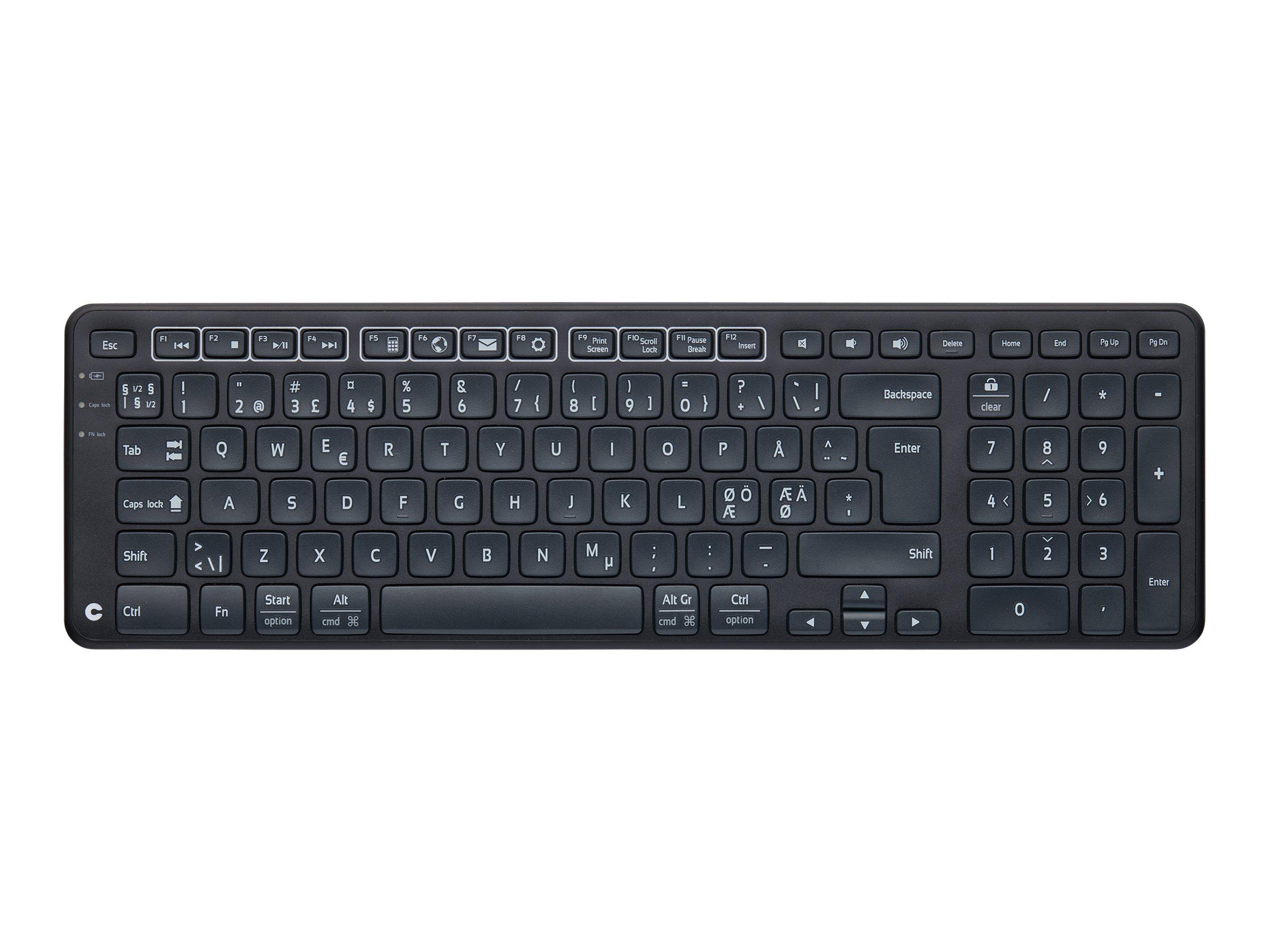 Contour Design Balance trådløst tastatur - Pan Nordic, sort
