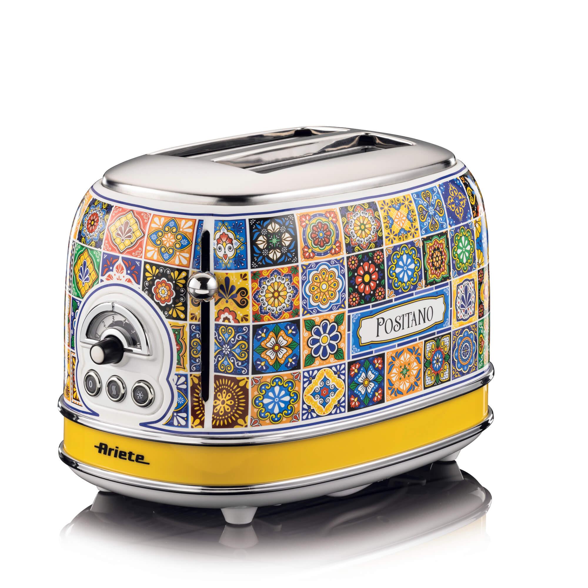 Ariete 155 Positano brødrister - 2 skiver, 815 W, gul/flerfarvet