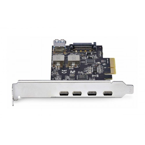 StarTech.com PS4C3IA3 PCIe USB-kort - 5 porte (4x USB‑C, 1x intern USB‑A), USB 3.2 10 Gbps, PCIe 3.0 x4 - Windows/macOS/Linux