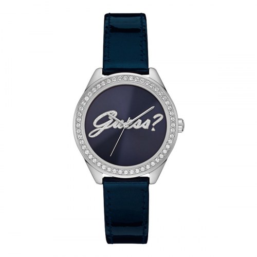 Guess dameur - analogt armbåndsur 36,5 mm - blå/sølv (OUTLET D)