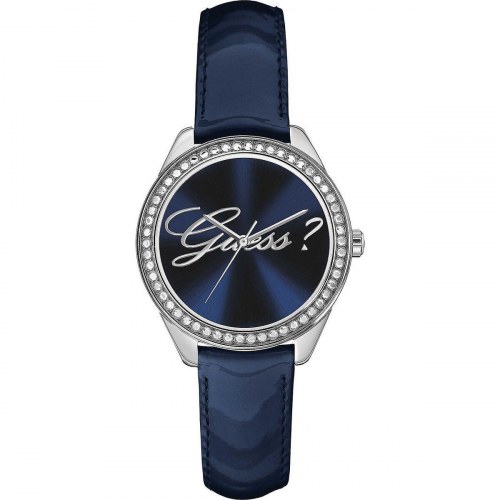 Guess dameur - analogt armbåndsur 36,5 mm - blå/sølv (OUTLET D)