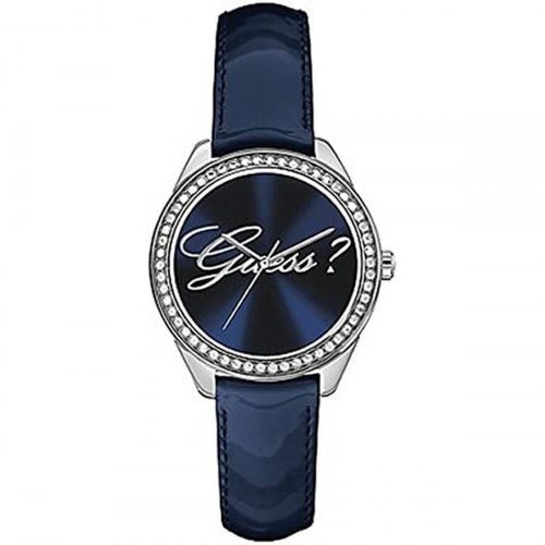 Guess dameur - analogt armbåndsur 36,5 mm - blå/sølv (OUTLET D)