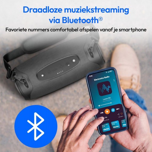 Medion 50077074 bærbar Bluetooth-højttaler 50 W - antracit (OUTLET A)