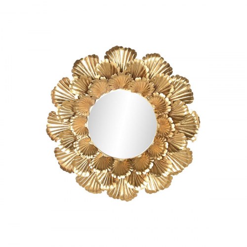 Vægspejl - cirkulært glamour spejl i metal, gylden, 76,5 cm (OUTLET C)