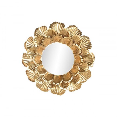 Vægspejl - cirkulært glamour spejl i metal, gylden, 76,5 cm (OUTLET C)