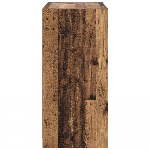 Garderobeskab med 3 hylder - gammelt træ, 77 × 48 × 102 cm