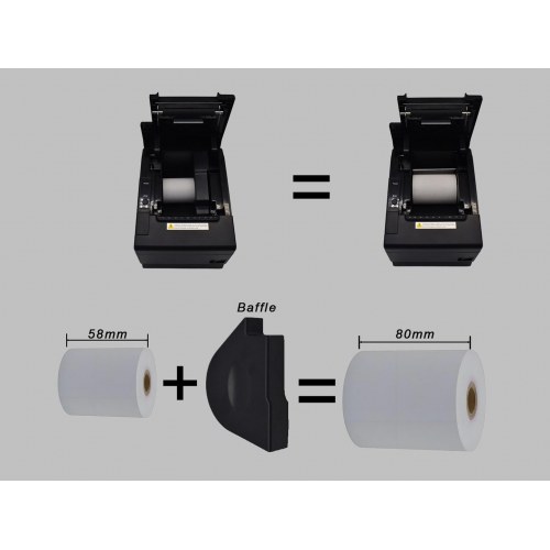 Equip kvitteringsprinter 58/80 mm - termisk POS med auto-cutter, USB/Bluetooth/Wi‑Fi/RJ‑11