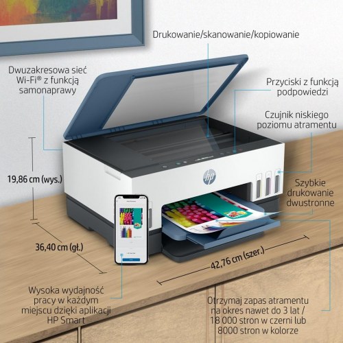 HP Smart Tank 675 all-in-one blækprinter A4 - 4.800 × 1.200 dpi, 12 ppm, Wi‑Fi