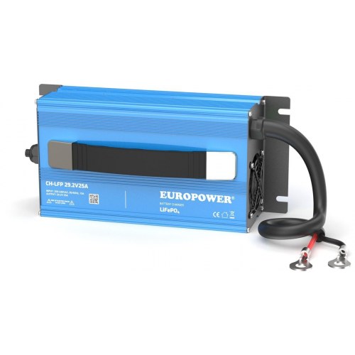 Europower CH-LFP/24/25 batterilader til LiFePO4 - 29,2 V 25 A, M8-konnektor