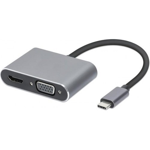 iBox IUHCHDVGA USB‑C hub 4‑i‑1 - USB 3.0, PD 100 W, HDMI 4K 30 Hz, VGA Full HD