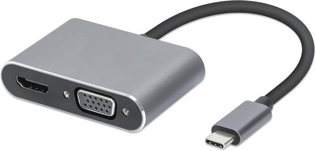 iBox IUHCHDVGA USB‑C hub 4‑i‑1 - USB 3.0, PD 100 W, HDMI 4K 30 Hz, VGA Full HD