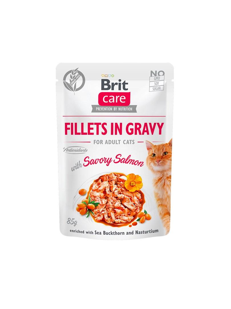 Brit Care filéter i sauce - Laks, 85 g kattemad