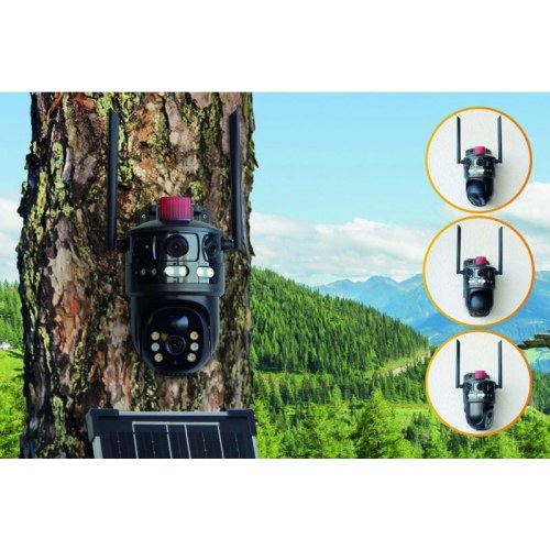 TECHNAXX TX-329 udendørs dome IP-overvågningskamera - 6 MP, Wi‑Fi/4G, IP65