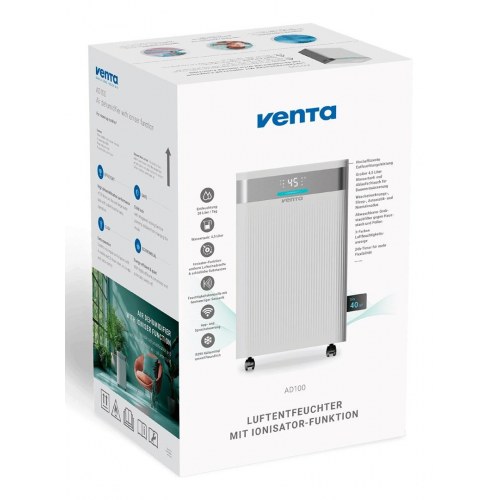 Venta AD100 affugter 20 l/24h - 4,5 l tank, 41 dB, hvid