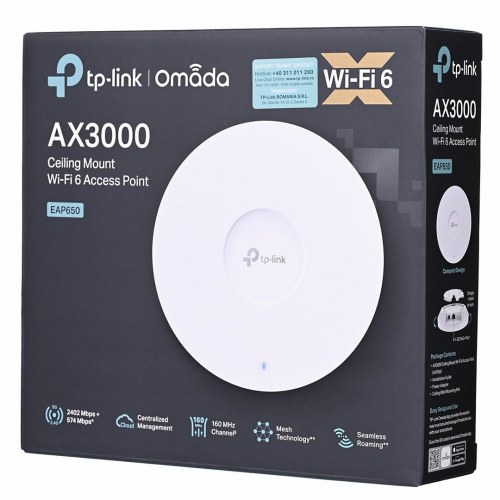 TP-Link Omada EAP650 AX3000 loftmonteret Wi‑Fi 6 access point