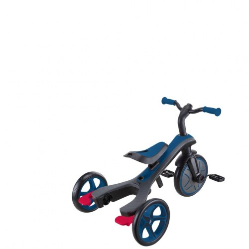 Explorer Trike 4-i-1 løbecykel/trehjulet cykel med styrestang - blå