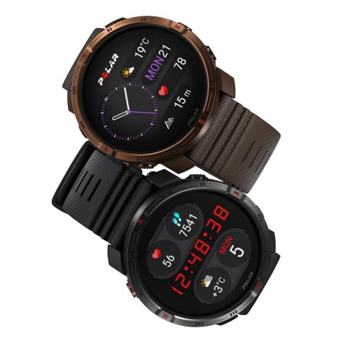 Polar Grit X2 - outdoor multisportsur med GPS og AMOLED, kort offline, to-frekvens GPS, håndleds‑EKG, SpO2, op til 7 dages batteri - Sort S/L
