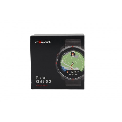 Polar Grit X2 - outdoor multisportsur med GPS og AMOLED, kort offline, to-frekvens GPS, håndleds‑EKG, SpO2, op til 7 dages batteri - Sort S/L