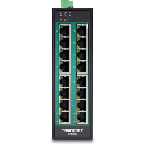 TRENDnet TI-PG160 - 16‑ports uadministreret Gigabit PoE+ switch, sort