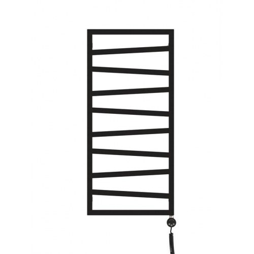 ZigZag håndklædetørrer 107×50 cm - mat sort, el (MOA)