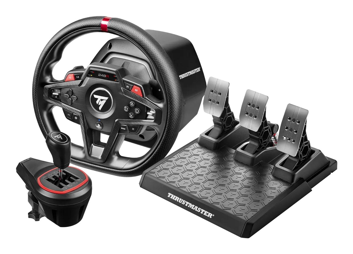 Thrustmaster T248R Shifter Pack - rat, pedaler og gearstang (USB) til PS5 og PC - Sort