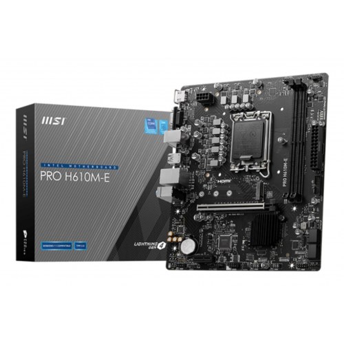 MSI PRO H610M‑E bundkort - Intel H610, LGA 1700, micro ATX