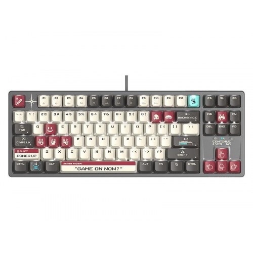 Bloody S87 Pixels - mekanisk tastatur med røde switches, USB