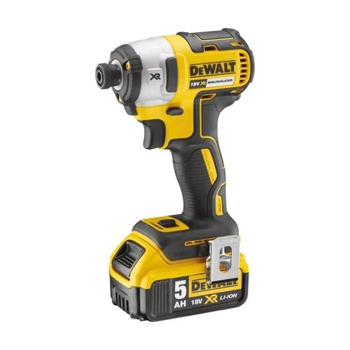 DeWALT DCK384P2T 18V XR combokit - boremaskine, slagskruetrækker og vinkelsliber (2x5,0 Ah)