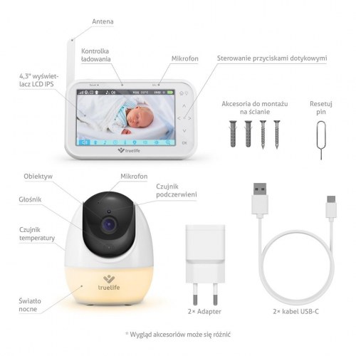 TrueLife NannyCam R4 Pro babyalarm med skærm