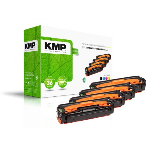 KMP SA-T57V tonerpatron multipack - kompatibel til Samsung, sort/cyan/magenta/gul (4 stk.)