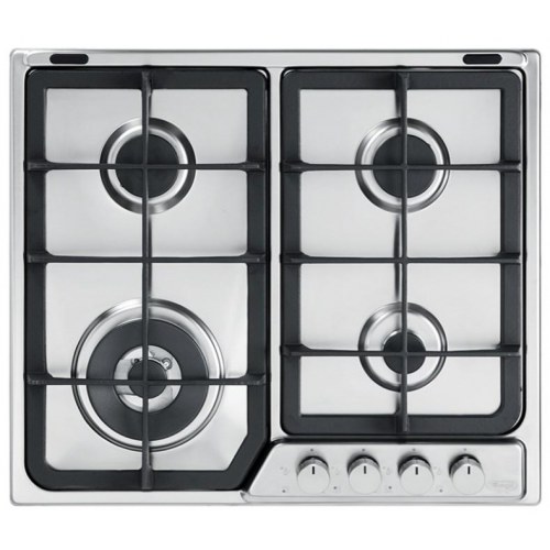 De’Longhi TAF 46 PRO gaskogeplade - 58 cm, rustfrit stål, 4 zoner