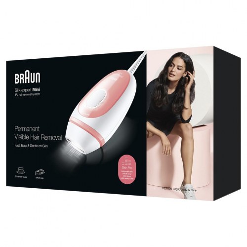Braun Silk‑expert Mini PL1000 IPL hårfjerner - Pink/Hvid