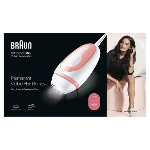 Braun Silk‑expert Mini PL1000 IPL hårfjerner - Pink/Hvid