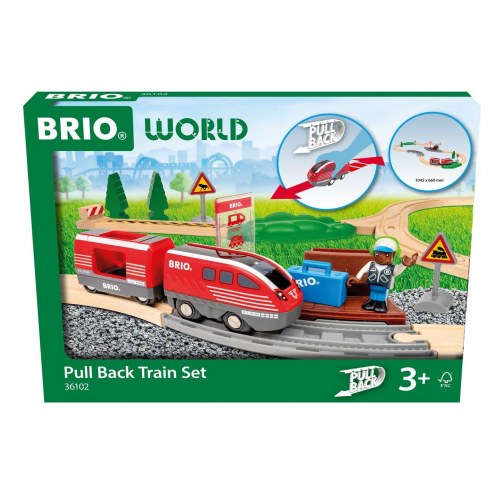 BRIO World Pull-back togsæt - legeskinner til børn 3+