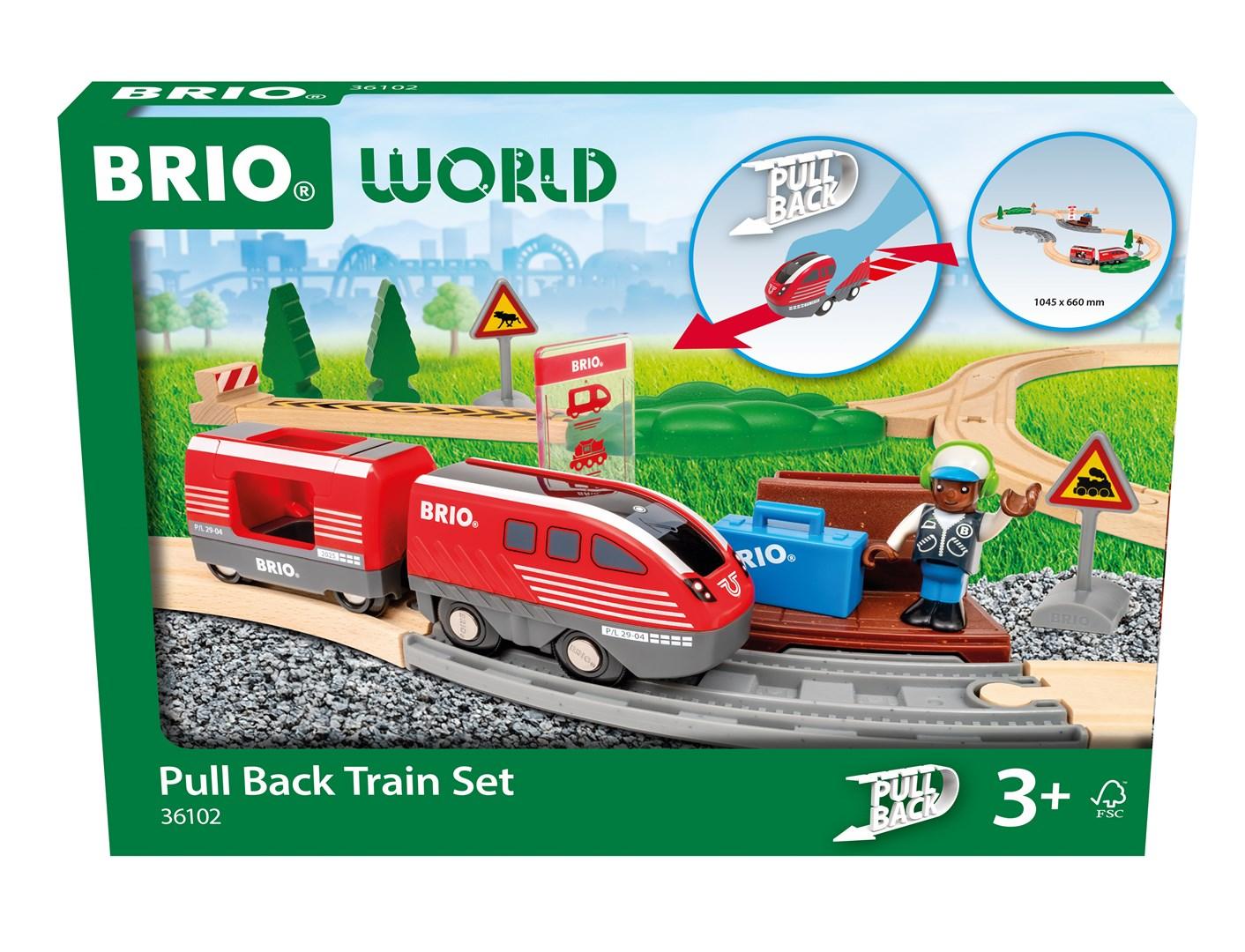 BRIO World Pull-back togsæt - legeskinner til børn 3+